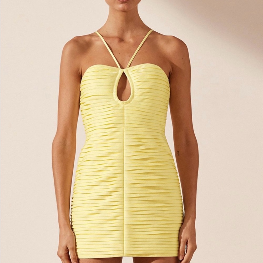 SHONA JOY Mini Dress Yellow